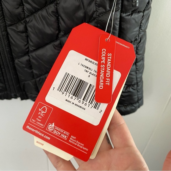 NWT The North Face Thermoball Trek Vest Puffer Embroidery Black Trekker Logo - Picture 5 of 14